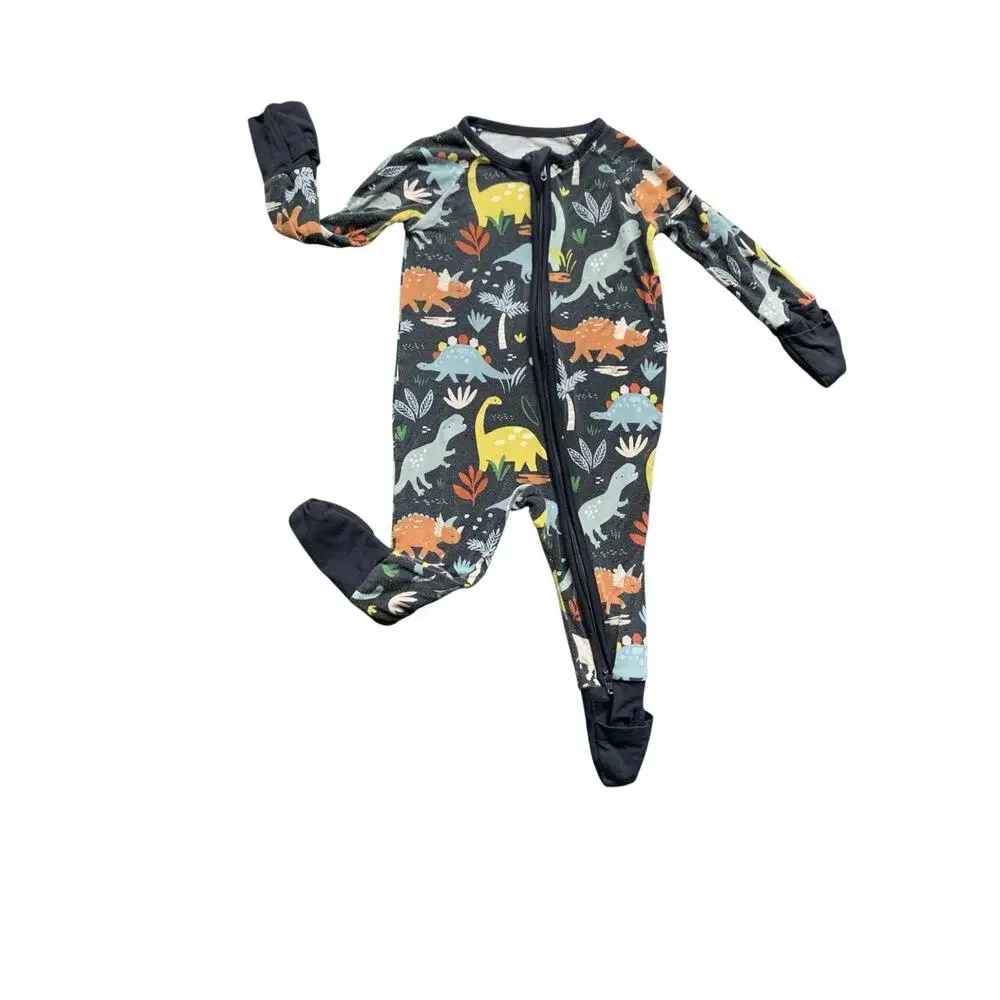 Little Sleepies Jungle Bamboo Zippy in Black